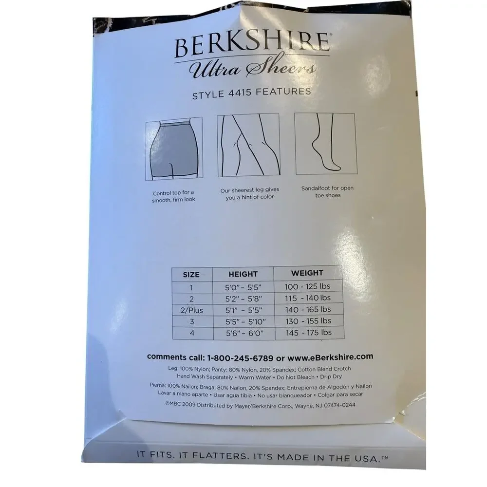 Berkshire Ultra Sheer Pantyhose in City Beige Womens Size 3 (2 pair)